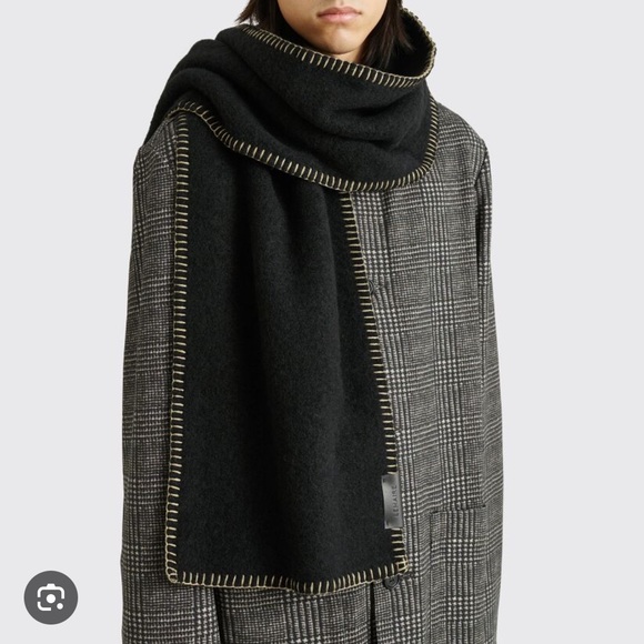 Lemaire Cocotte Scarf 黒 LEMAIRE Black Cocotte Scarf Lemaire